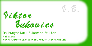 viktor bukovics business card